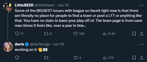 Twitter post showing complaints about the recruiting problem Nexus was built to solve
