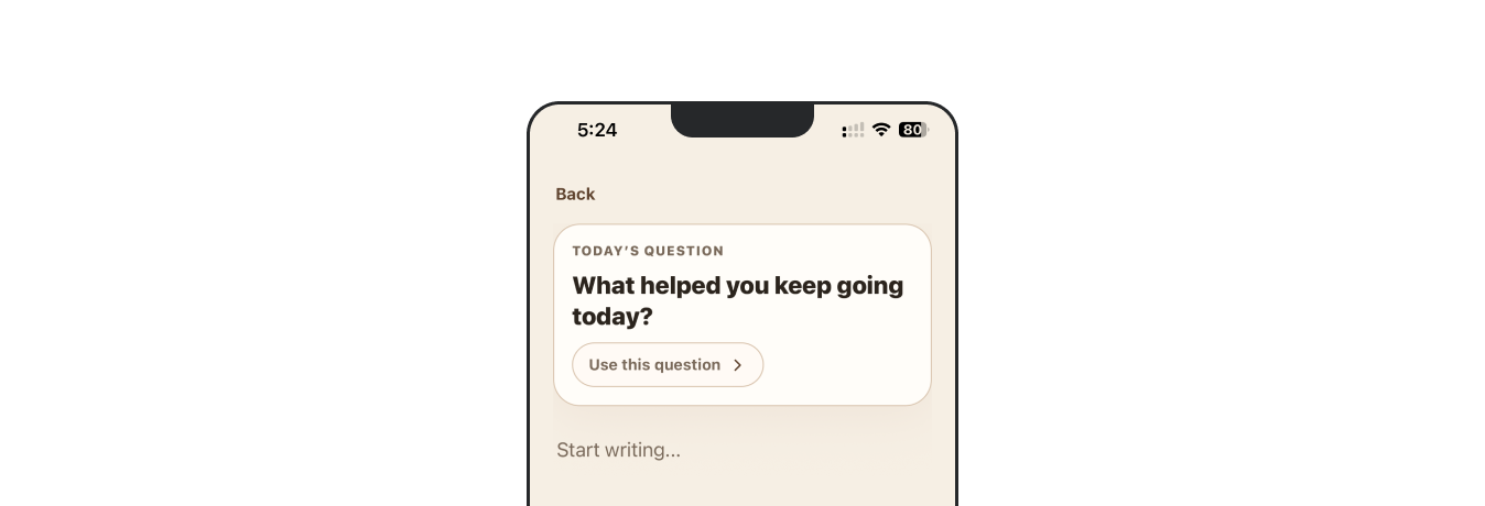 Recall question prompt screen